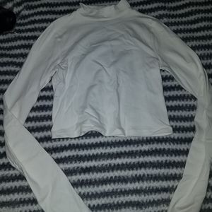 Mock Neck Cropped Tee